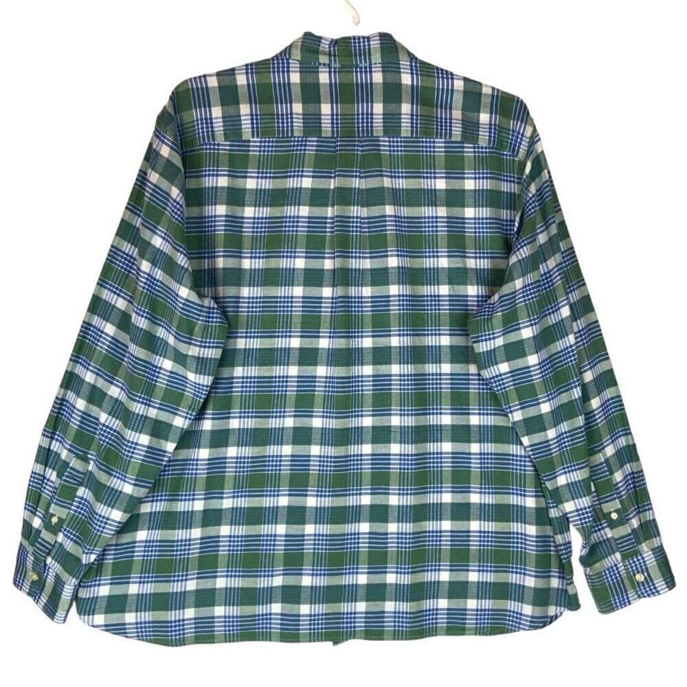 Vineyard Vines Island Twill Plaid Shirt Mens Size 2XL Blue Green Plaid Stretch - Picture 3 of 8